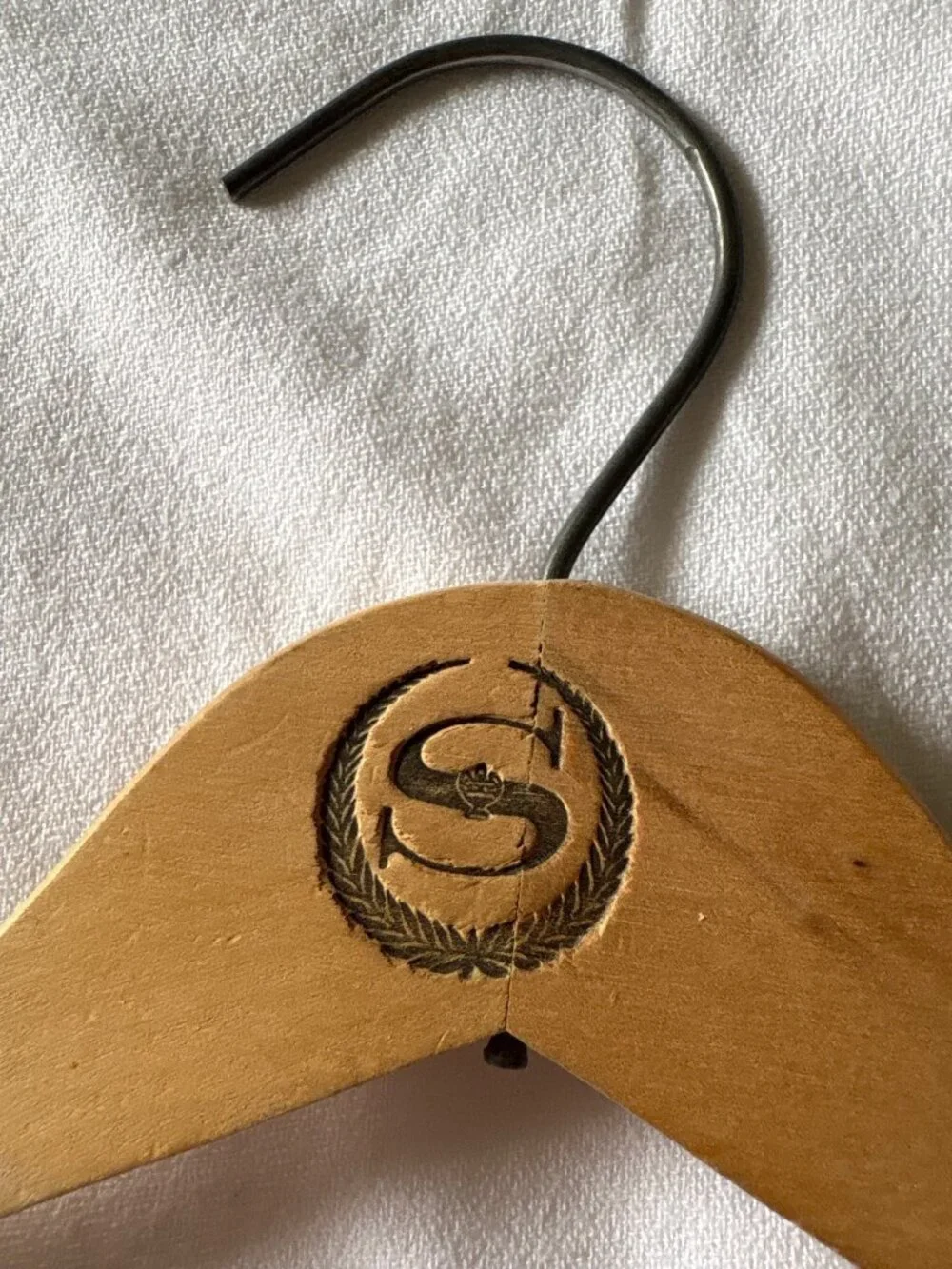 Vintage Sheraton Hotels & Motor Inns Wooden Hanger With Metal Hook